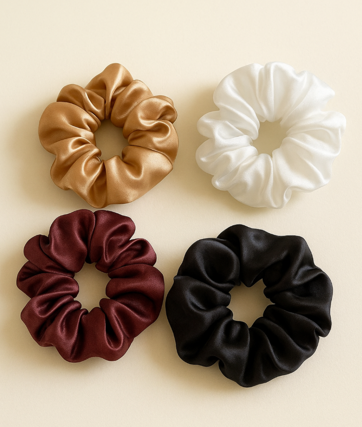 Lot de 4 chouchous en satin